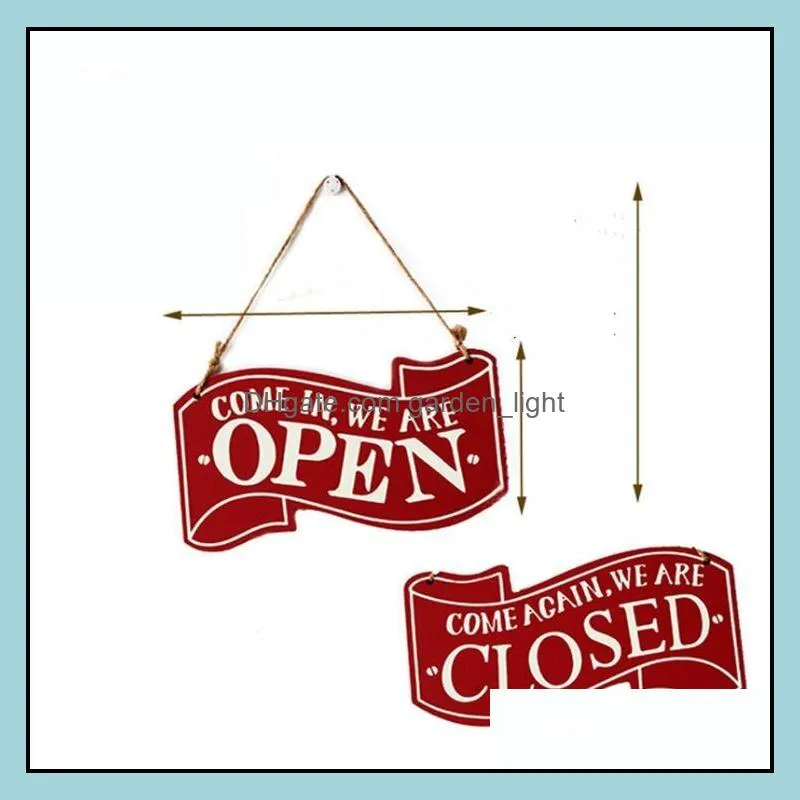 wooden open closed sign novelty items coffee shops wood hanging double sided vintage business signs for shop door window rra12881