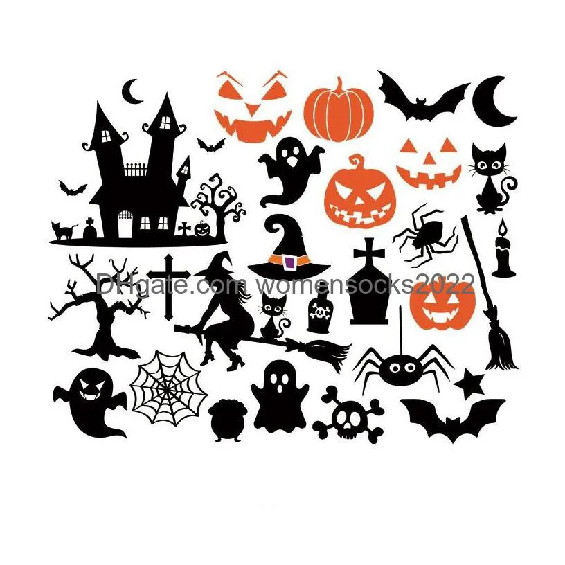 notions halloween iron ones pumpkin bat ghost heat transfer decals stickers gnome appliques diy t shirt jacket jeans