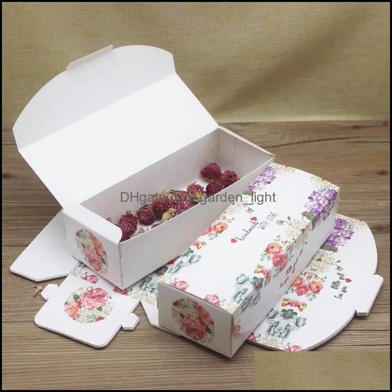 rectagnle gift packaging box marble pattern present accessory packing container white kraft wedding party tea leaf boxes