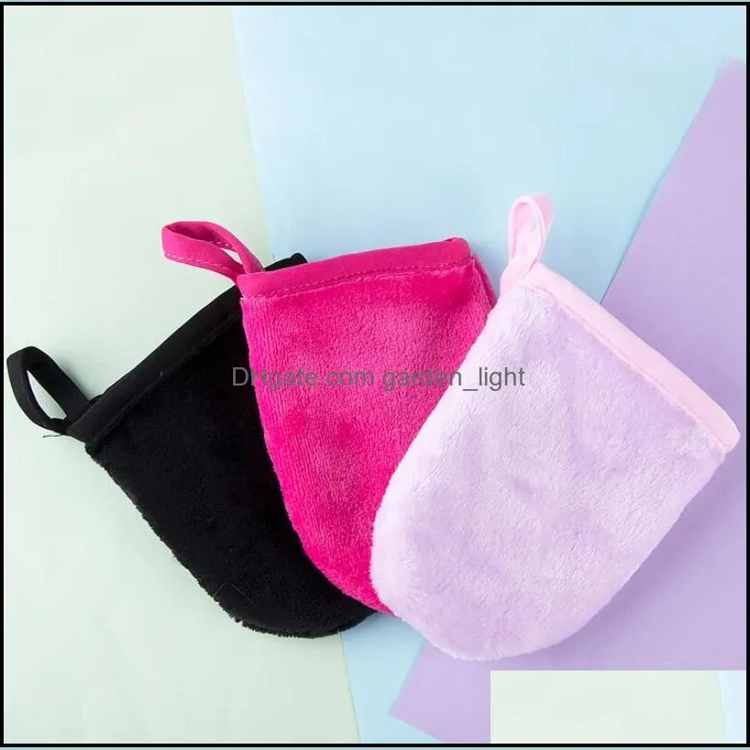 flannel soft face cleaning gloves wash cloth scrubber exfoliating finger glove by sea rre13400