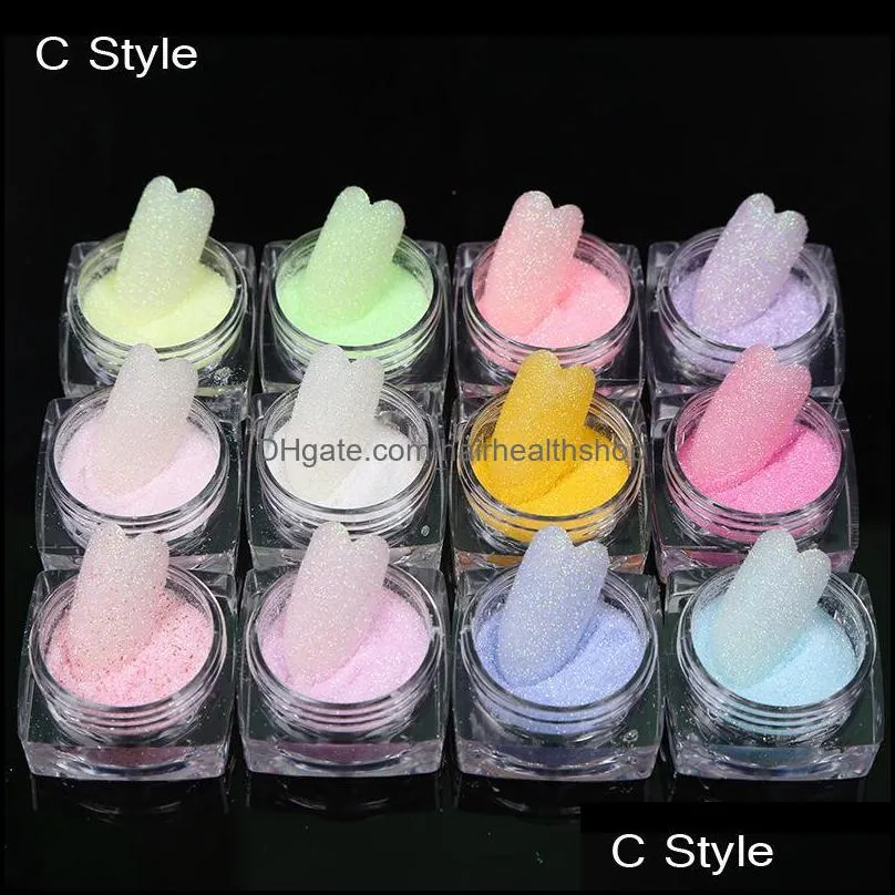 nail glitter holographic powder set 12 jars flashing crystal sequins aurora chameleon manicure pigment for art glitternail