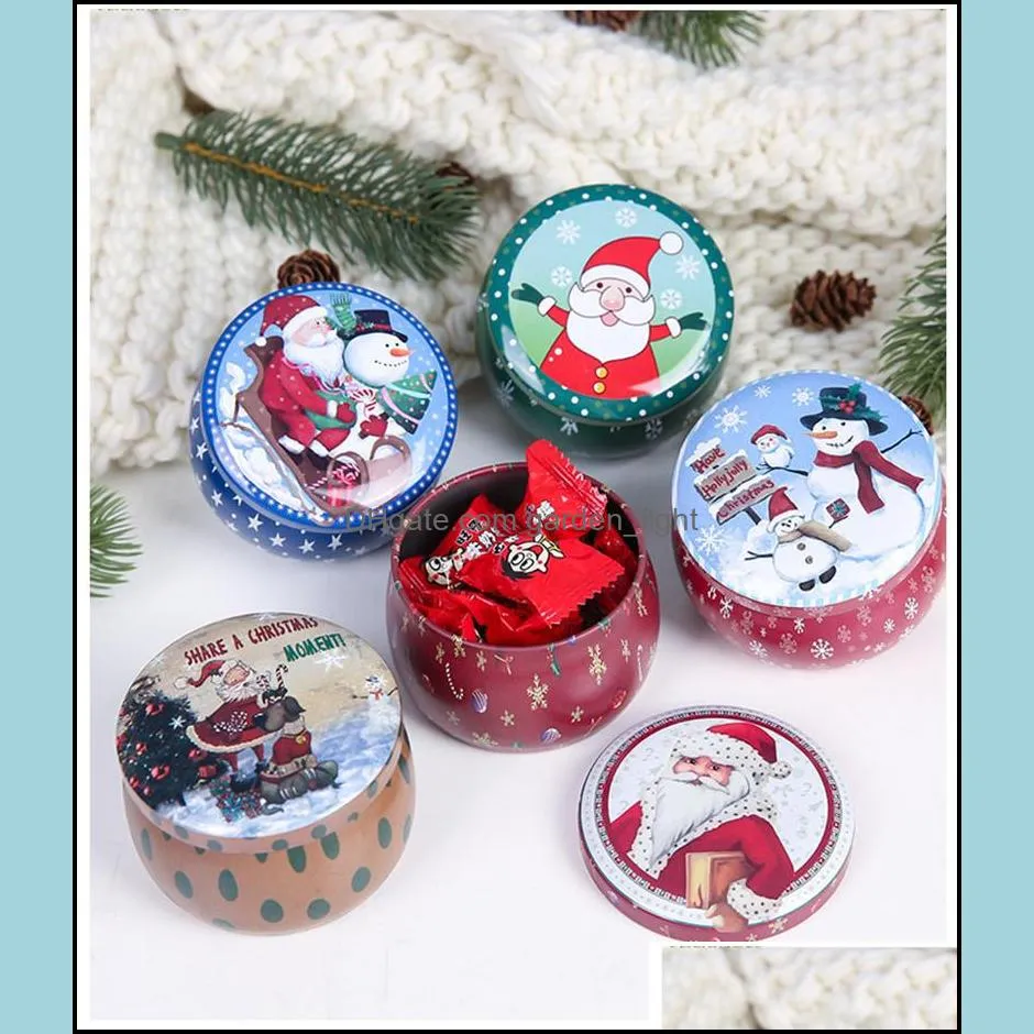 christmas tinplate candy can merry christmas gift storage box biscuit jar big belly can xmas wedding candy storage box