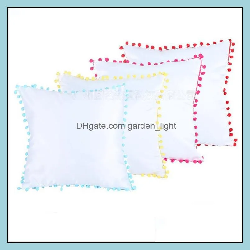 heat transfer sublimation blanks pillow case square diy printing p o cushion cover wedding birthday decor pillows 40x40cm rre13781