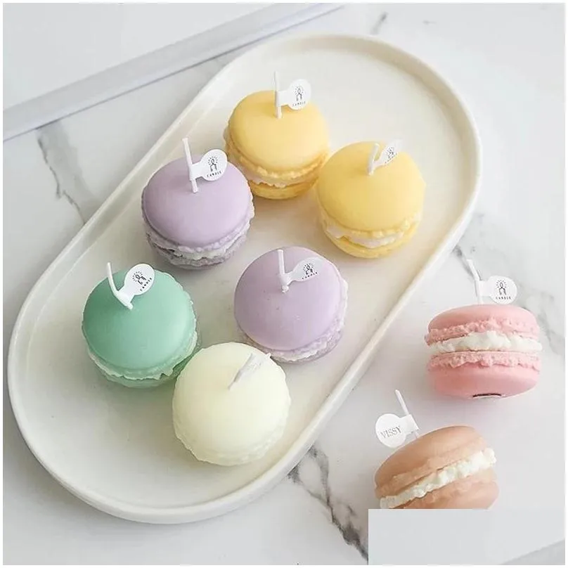 macaron 3d silicone hamburger candle mould scented soap mold handmade molds plaster resin clay making home christmas decoration