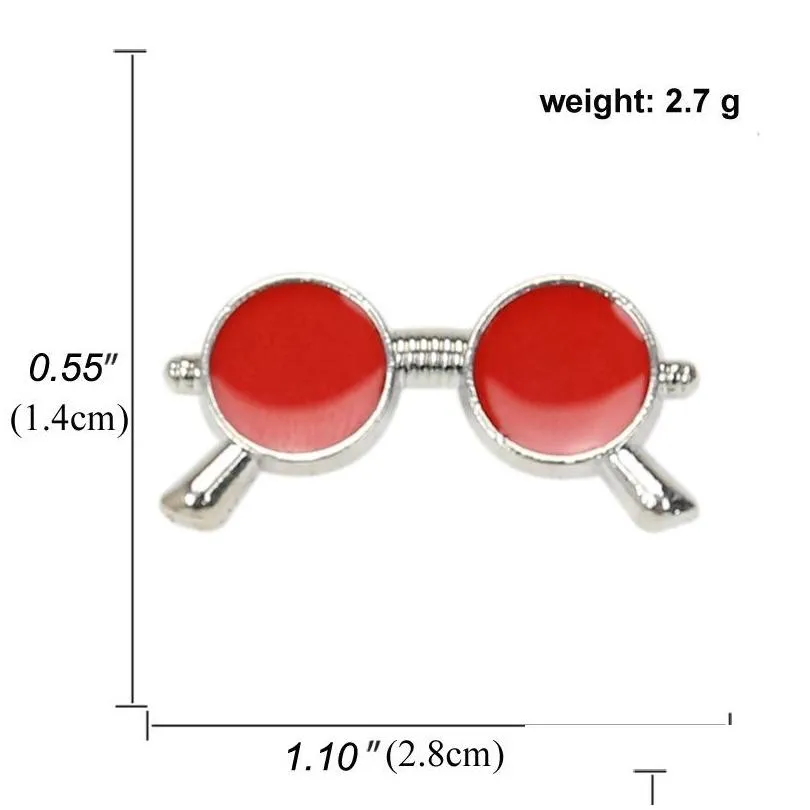 korean colored lapel pin brooches cartoon sunglasses plated silver badge colorful glasses brooch funny jewelry wholesale 1 4dr e3