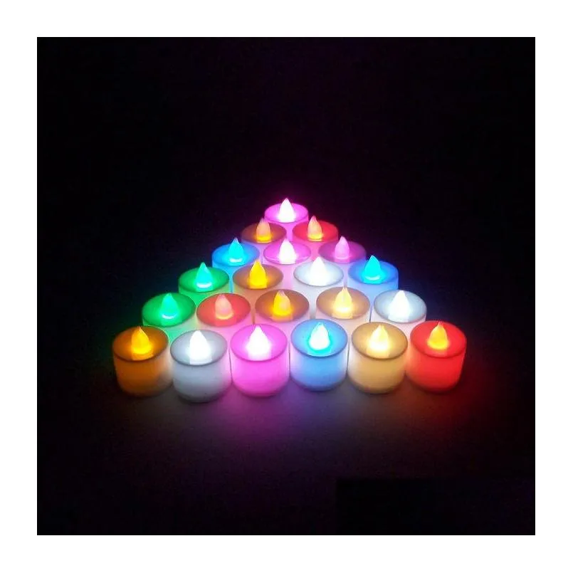 led candle tealight flameless candle tea light colorful battery operate lamp birthday wedding party christmas decoration light yl0237