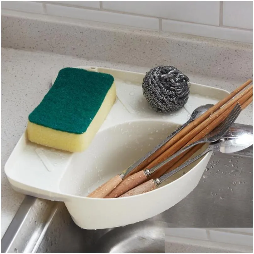 suction cup sink corner drain basket shelf multifunction sinks drain rack sponge holder home organizer cocina kitchen accessories