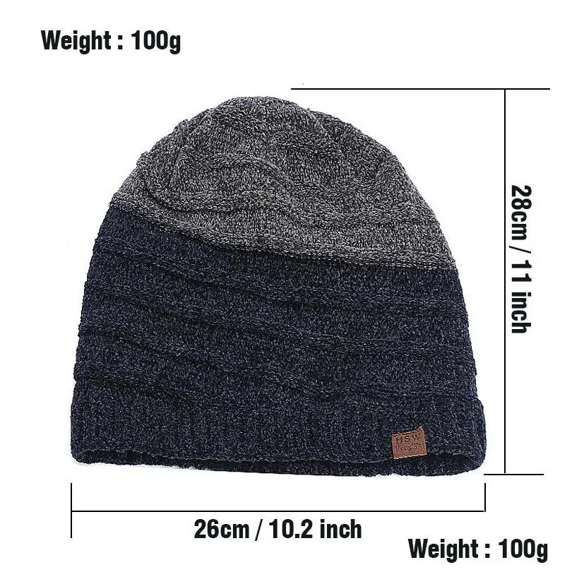 cozy hedging hat chenille woolen plus velvet thickening warm fahion sports slouchy loose cap adjustable unisex party knitted hats