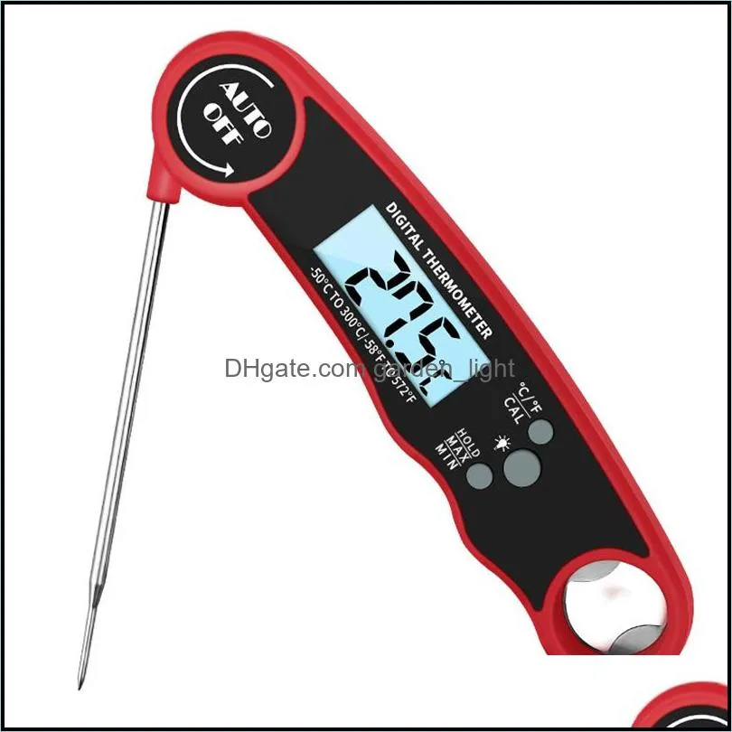 food thermometer with backlight digital instant read meat thermometers for kitchen food cooking bbq milk coffee and oil deep frying