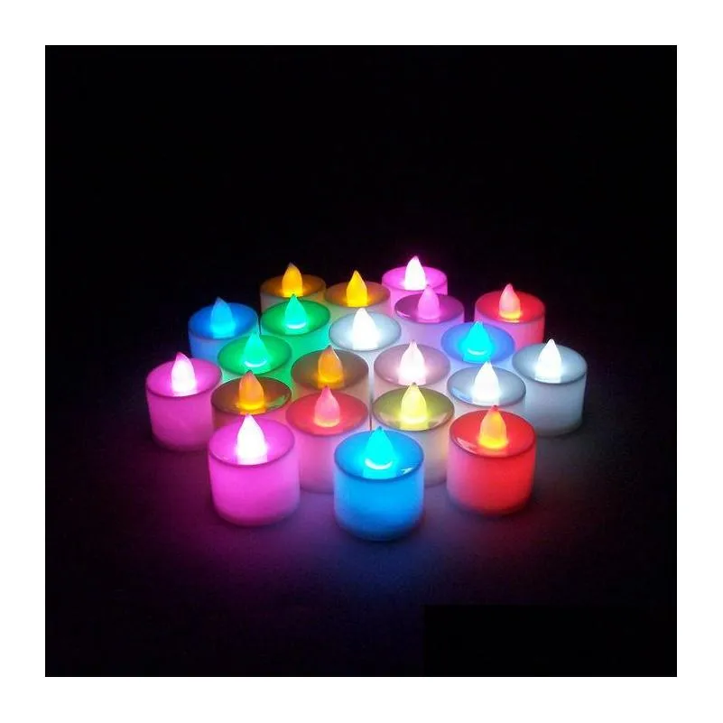 led candle tealight flameless candle tea light colorful battery operate lamp birthday wedding party christmas decoration light yl0237