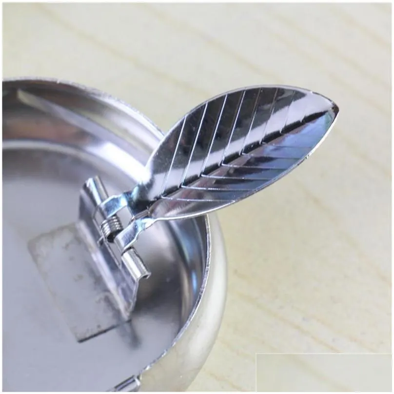 mini portable stylish simple portable metal round embossed small ashtray smoking accessories multipattern with keychain xg0218
