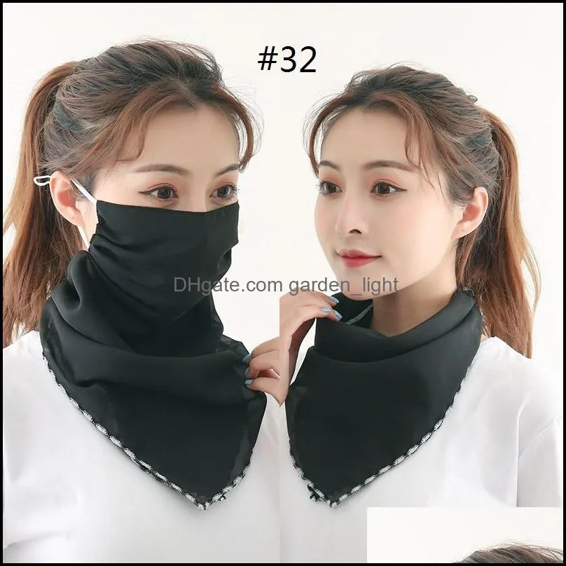 woman chiffon sunscreen mask scarf ladies cycling dustproof sunshade masks scarf fashion summer half face dust veil