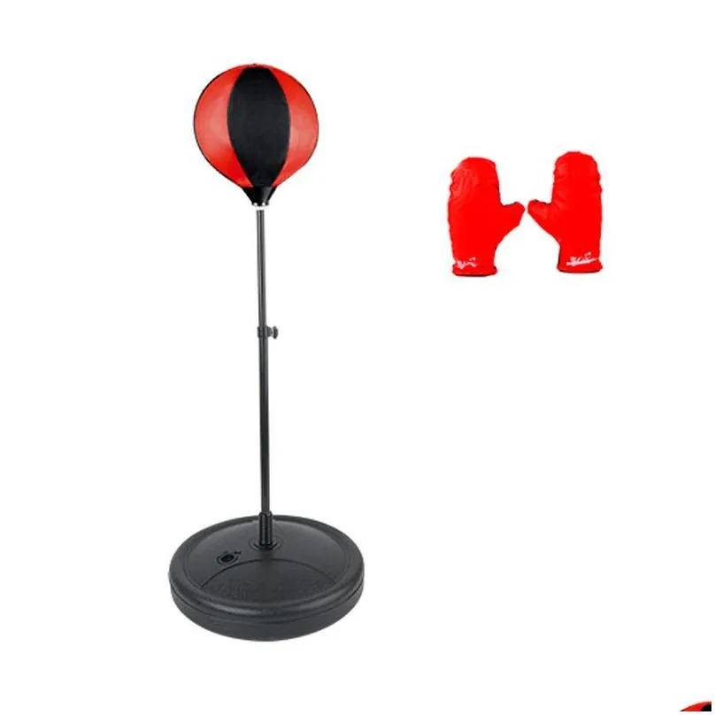 sports toys punching ball with stand boxing training gloves hand pump adjustable height set toy gifts for toddlers