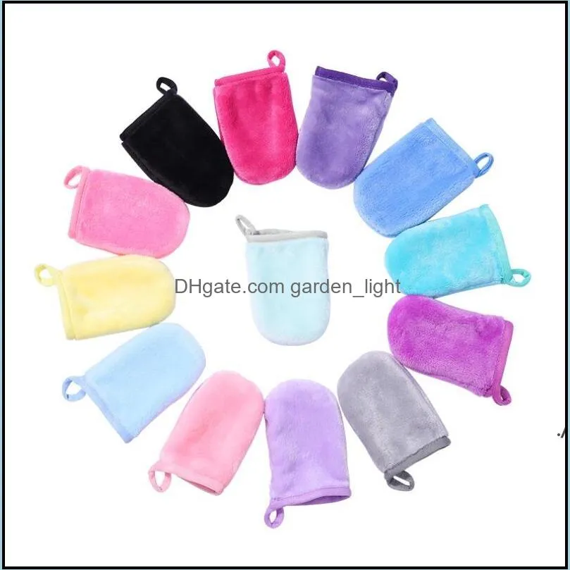 flannel soft face cleaning gloves wash cloth scrubber exfoliating finger glove by sea rre13400