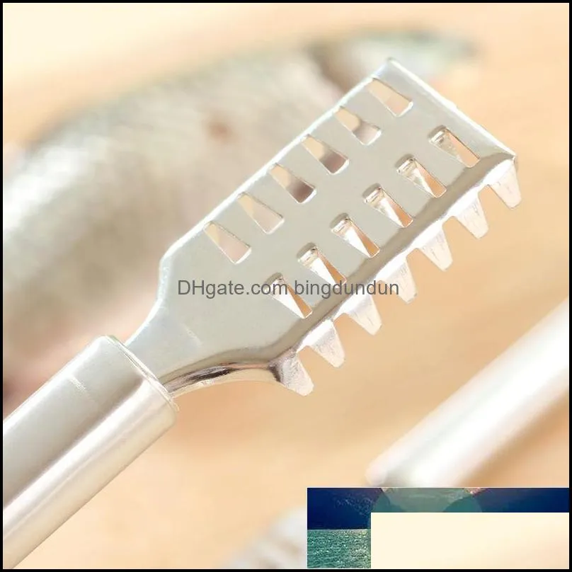 stainless fish scales scraper graters fast remove fish scales peeler bone tweezers kitchen gadge