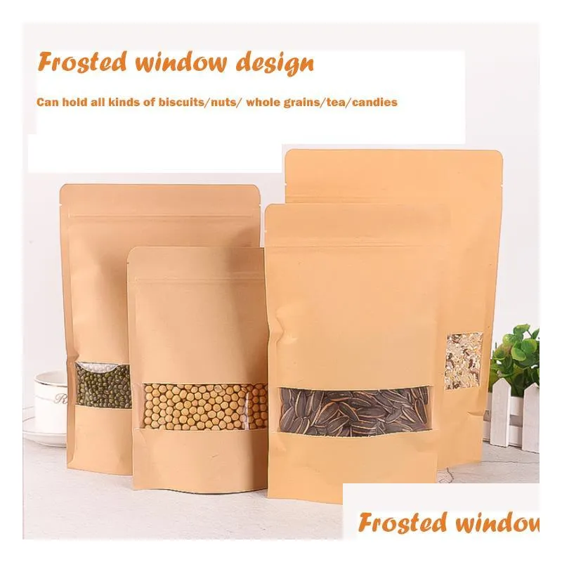 food moistureproof bags kraft paper with aluminum foil lining stand up pouch valve packaging seal bag for snack candy cookie baking