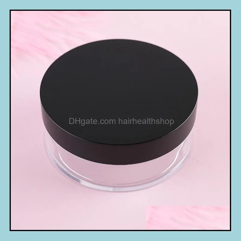 1pc 50g plastic empty loose powder pot with sieve cosmetic makeup jar container travel refillable perfume cosmetic sifter