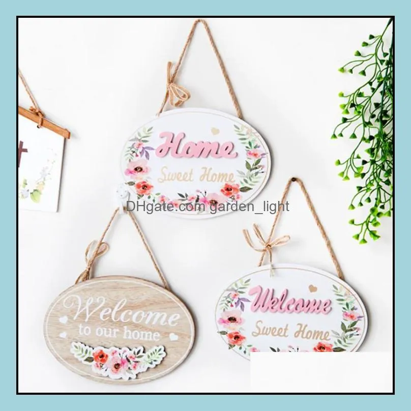 welcome to our home wooden sign novelty items hanging decoration 3 colors rustic farmhouse front porch signs decor rra12883