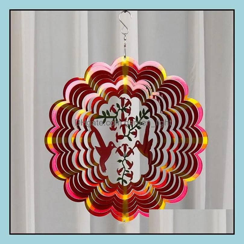 Stainless Steel Mandala Wind Spinner 3D Hanging Ornament For Indoor/Garden Ornaments Kmart