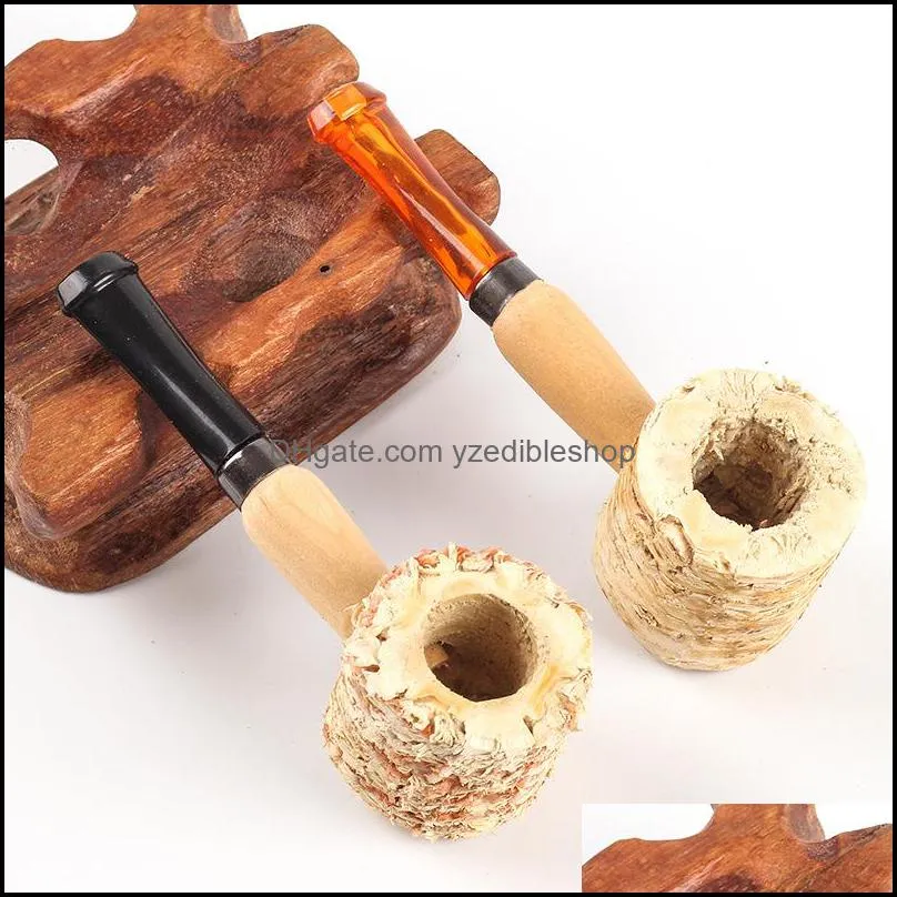 adult handmade portable corn pipe smoking accessories men natural corncob pipes arrival practical gadget arrival 1 16yd j2
