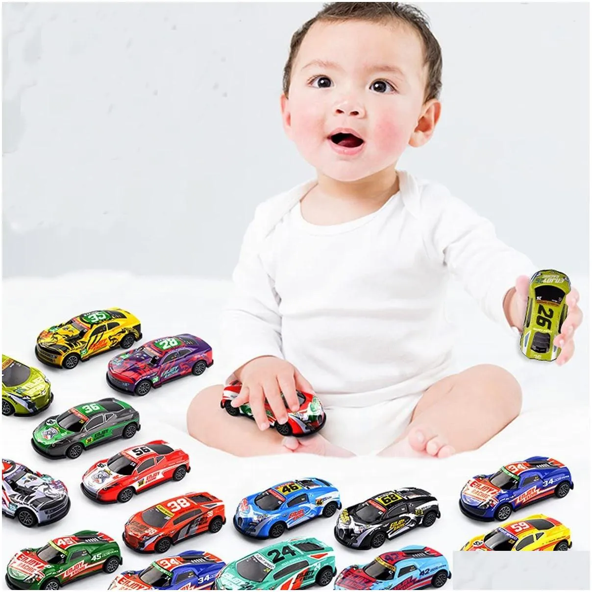 pull back racing cars 10pcs die cast race vehicles 3 inch lightweight metal vehicles color as random