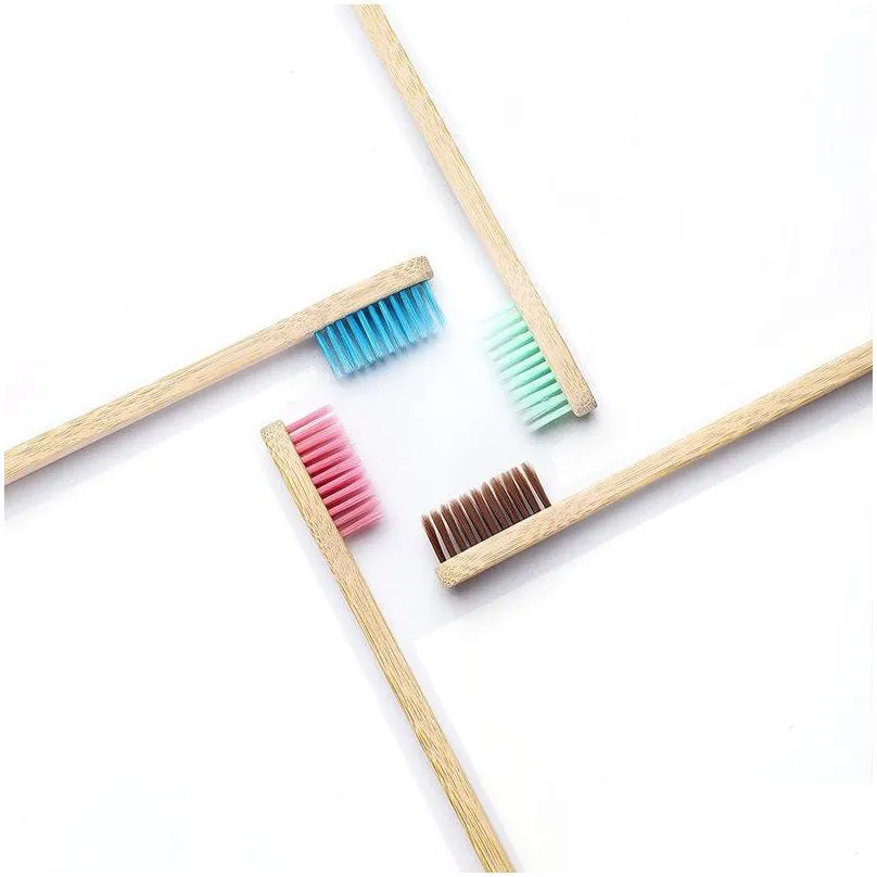 stylish simple convenient flat multicolor toothbrush for adults homestay el supplies bamboo charcoal soft hair xg0032