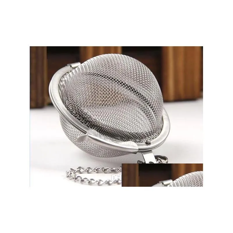 100pc stainless steel tea pot infuser sphere mesh tea strainer ball 