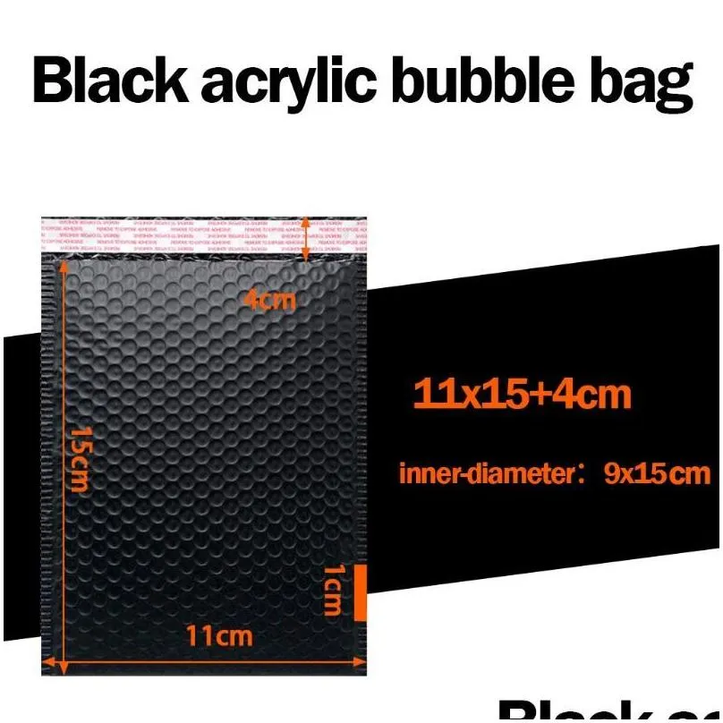 gift wrap 50pcs black poly bubble mailers padded envelopes bulk lined polymailer bags for packaging maile self seal