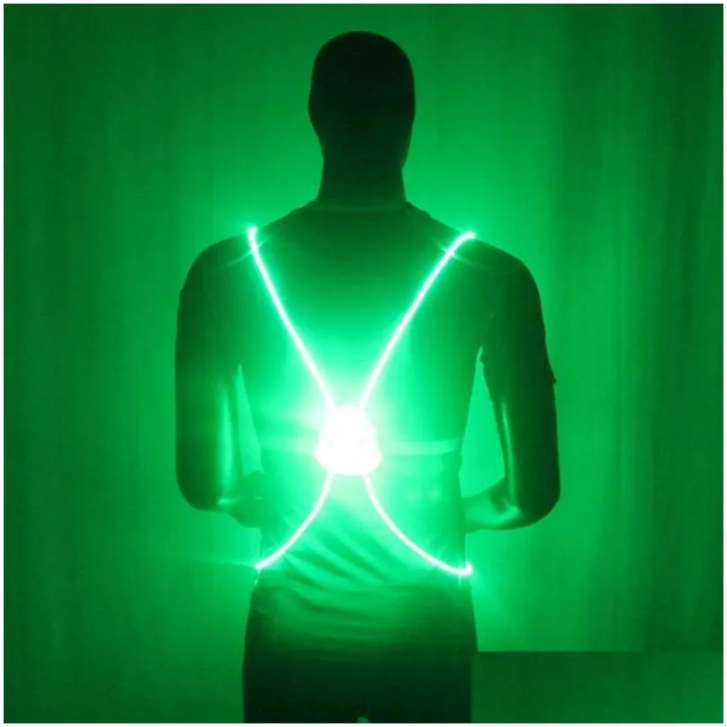 motocycle racing clothing ly 1pcs light up led reflective vest safety belt strap night running cycling glow sd6691