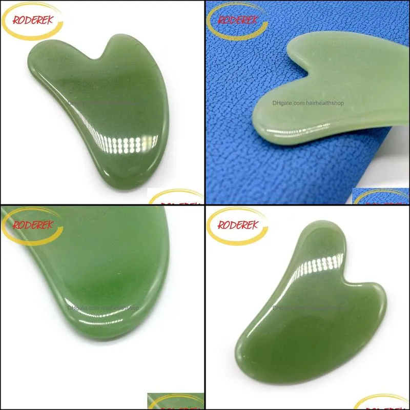 aventurine jade guasha board natural jade stone scraper chinese gua sha tools for body healthcare