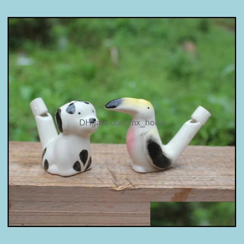 water bird whistle clay bird crafts ceramic glazed bird whistlepeacock birds home decoration office ornaments sn2514