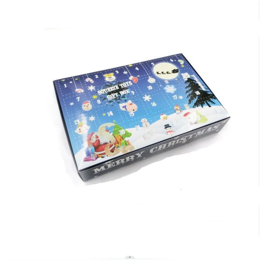 christmas countdown calendar pinch music blind box decompression vent toy cartoon cute dumpling gift box set