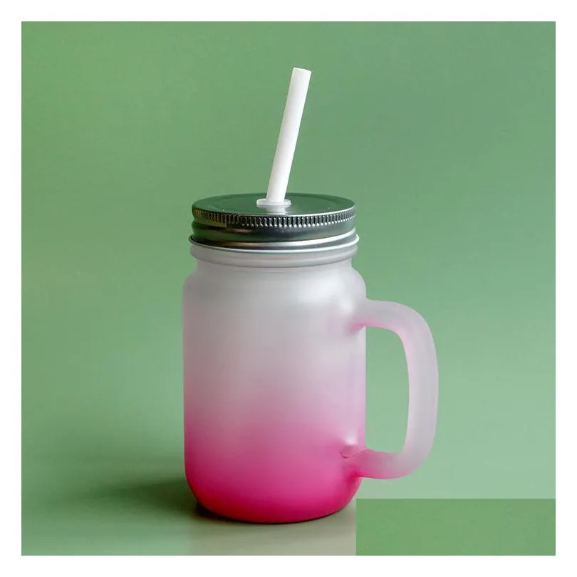 glass water bottle with portable straw family breakfast milk juice coffee coke cup simple office water bottle drinkware