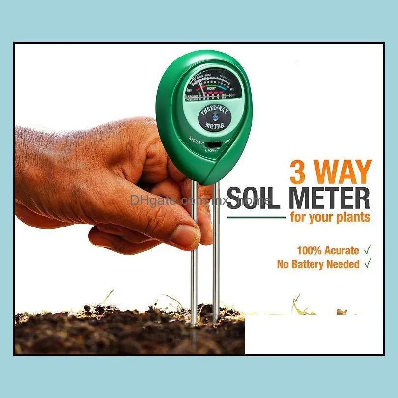 3in1 soil moisture meter for gardening farming with ph acidity moisture sunlight testing garden lawn plant pot sensor tool sn1475