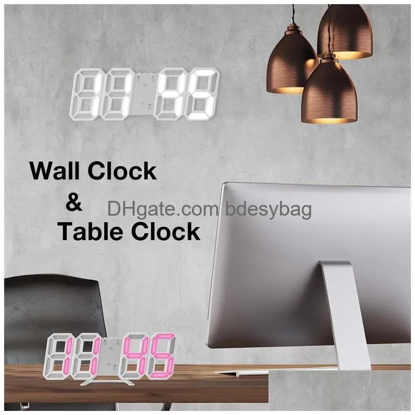 nordic digital table clock wallmounted led alarm calendar display office electronic home decoration desk clocks