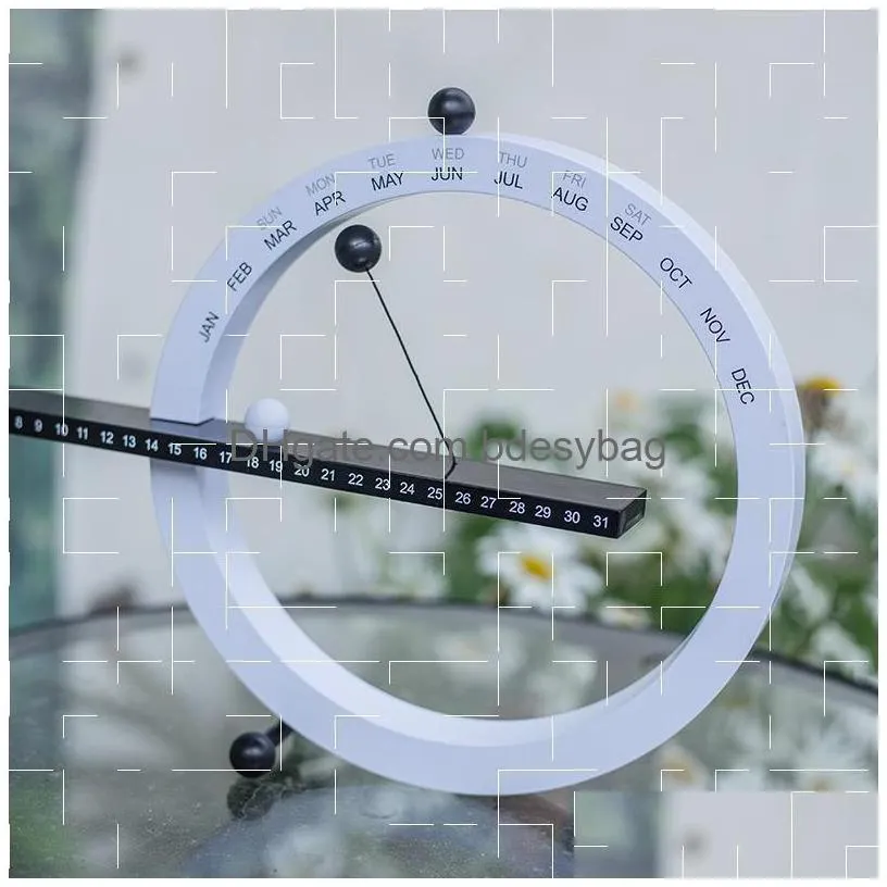 desk table clocks creative perpetual calendar manual wall personalized home decoration ornaments