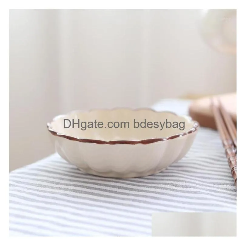 bowls japan style bamboo plant hand painted small ceramic porcelain tableware under glazed snack sauce kitchen fruit bowl