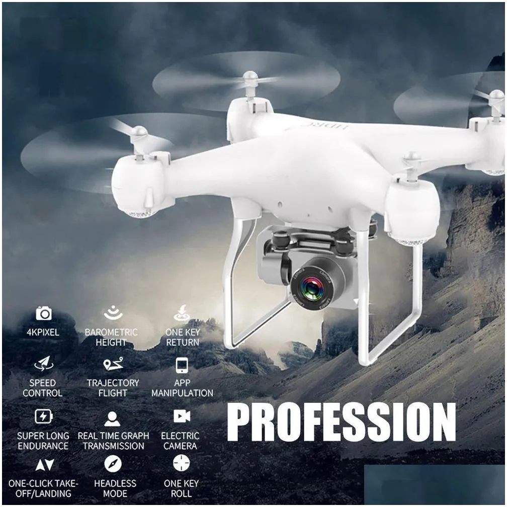 rc drone quadcopter uav with camera 4k professional wideangle aerial photography long life remote control fly wing machine toy