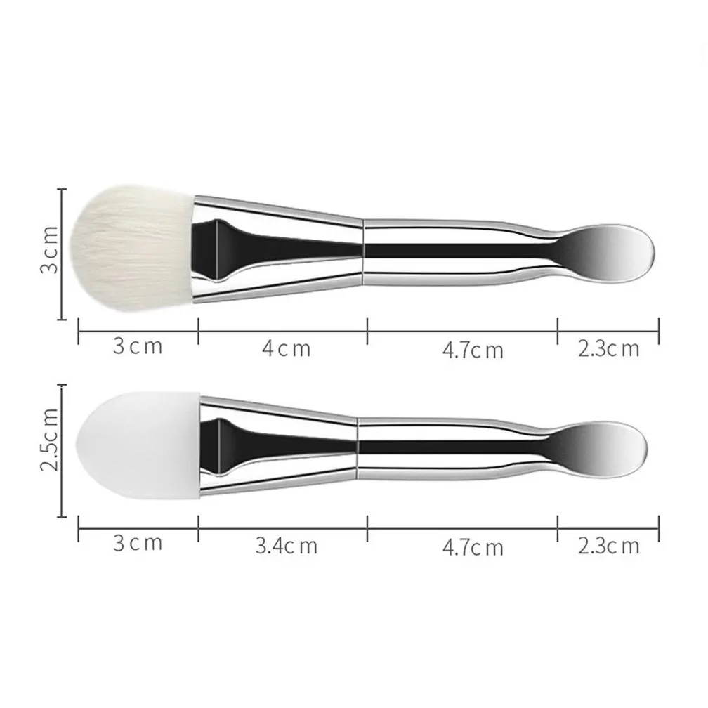 double ended facial mask brush portable face skin care beauty cosmetics tool fan shaped professional makeup brush