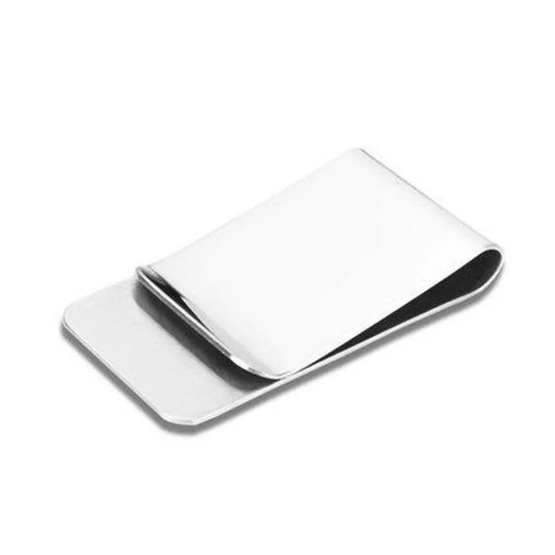 metal silver money clip portable stainless steel money clip cash clamp holder wallet purse for pocket dollar holder1 1149 t2