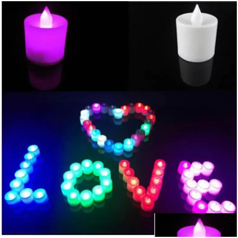 arts crafts 3.5x4.5 cm led tealight tea candles flameless light battery operated wedding birthday party christmas decoration 50lots