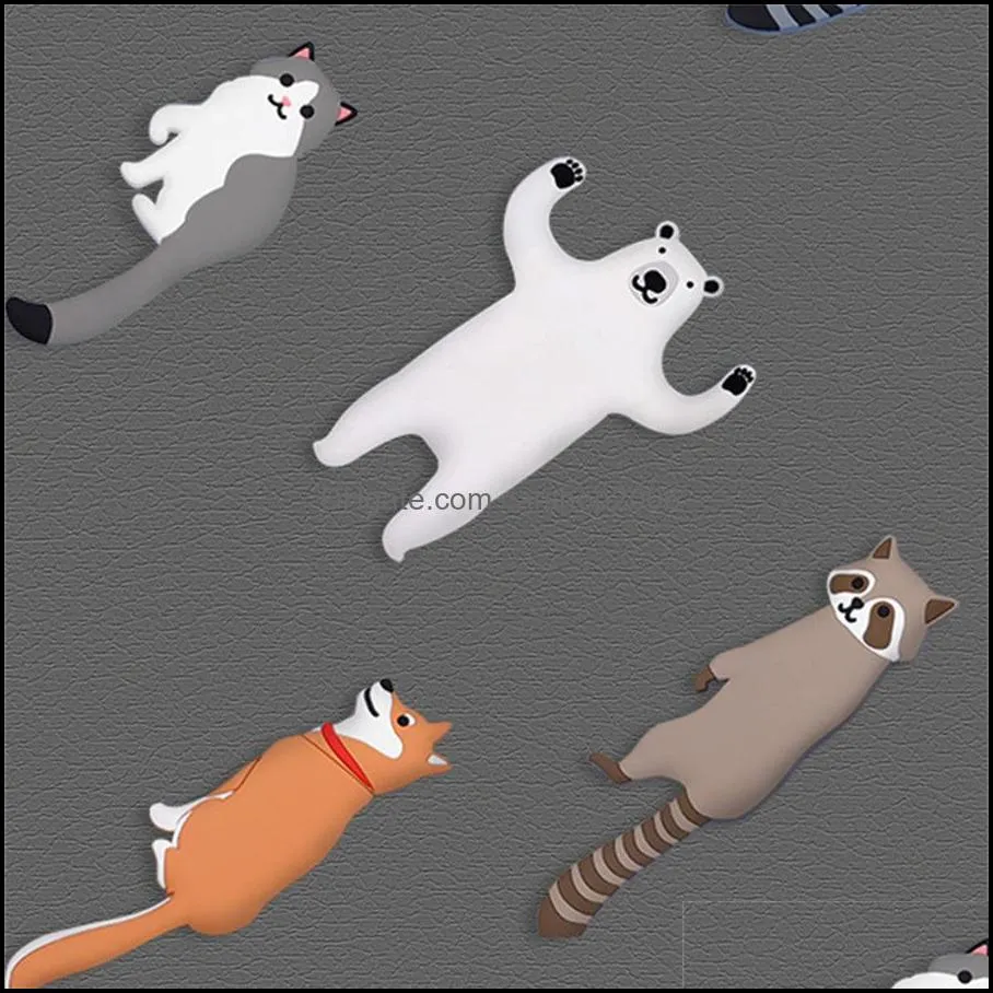 japanese creative cute cartoon animal tail hook wall key coat strong sticky hook nano seamless