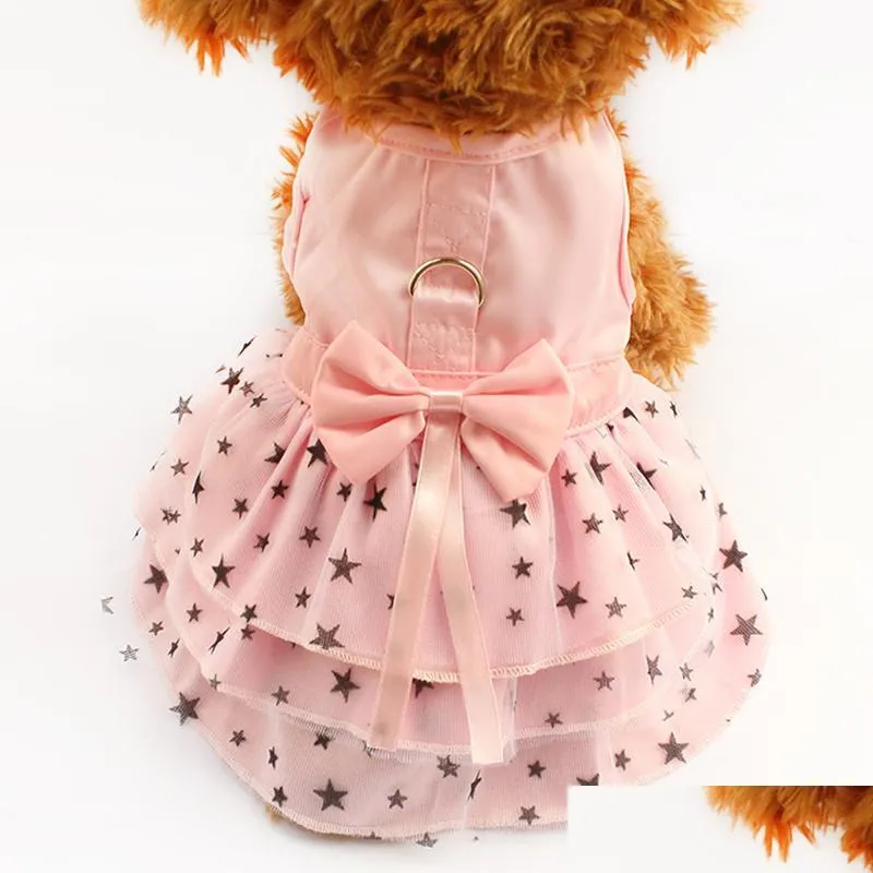 armi store black star pattern summer dog dress dogs princess dresses 6071033 pet pink skirt clothing supplies xxs xs s m l xl