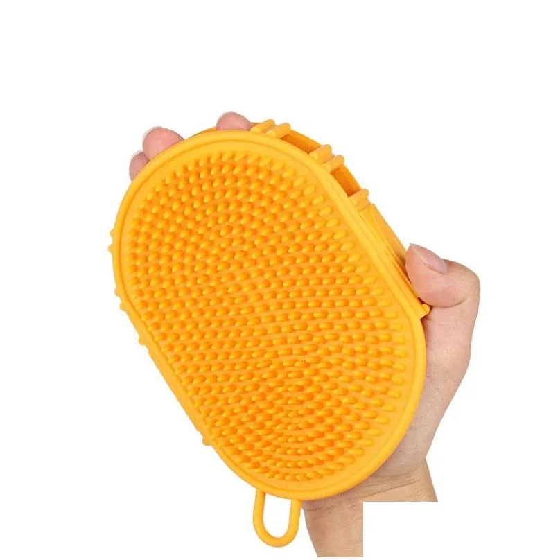 pet dog needle comb durable doublesided bathing brush plastic massage beauty bristle brush floating hair remove grooming tools