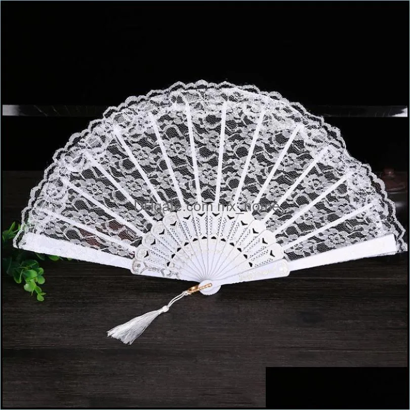 other home decor lace hand fans wedding custom chinese decoration flower pattern vintage ornaments plastic dance fan souvenirs