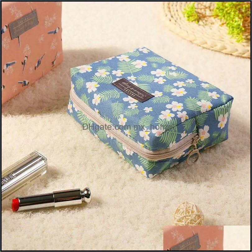 storage bags 1 pc beauty organizer handbag spring flower makeup bag for women large floral cosmetic travel lady