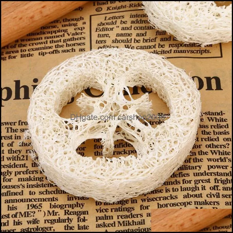 natural loofah slices handmade diy loofah soap tools cleaner sponge scrubber facial holder