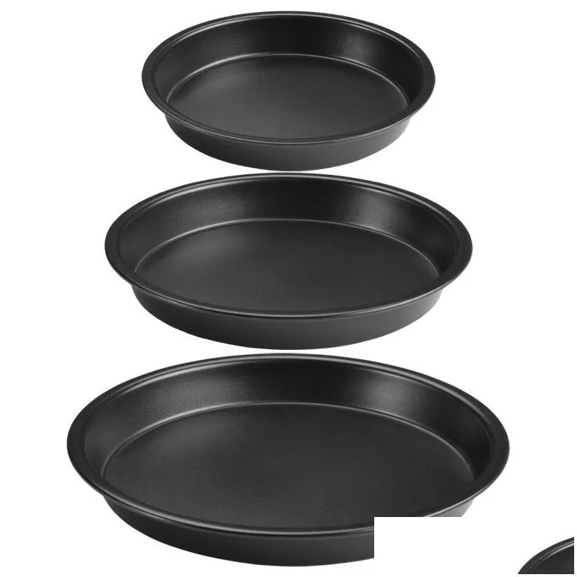 cooking utensils round carbon steel cake mold 68 inch thickened pizza pan deep baking pan baking tools