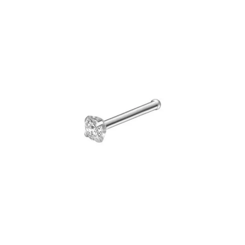 diamond nose ring anti allergy nasal ring nose stud screws rose ball piercing rings women piercing jewelry hoop jewelry drop ship 206