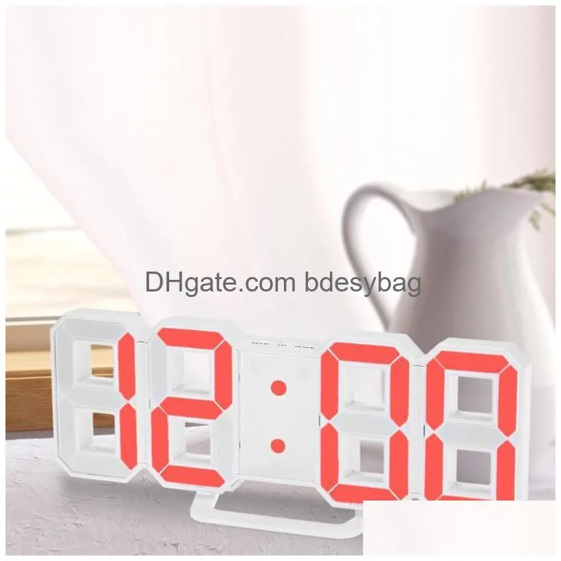 desk table clocks modern design large size digital led wall clock watch unique vintage home decoration timer alarm